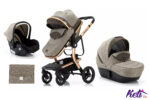 Kolica IRENE beige set 3in1 sa autosedištem i tvrdom korpom 1 .33