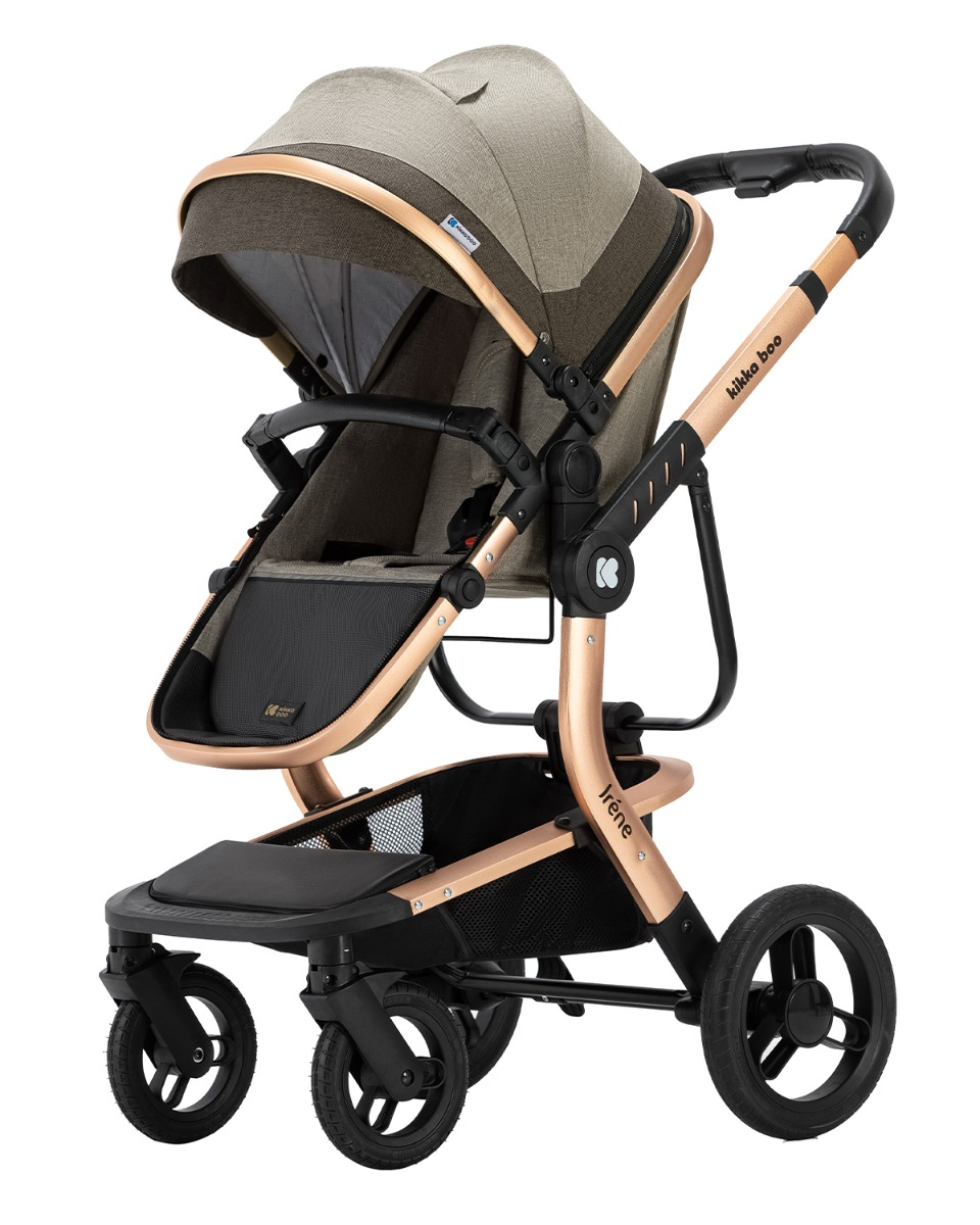 Kolica IRENE beige set 3in1 sa autosedištem i tvrdom korpom2