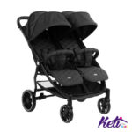 KIKKA BOO  Kolica za blizance HAPPY (CRNA)