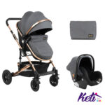 KIKKA BOO Set 2 u 1 kolica AMAIA (TAMNO SIVA)