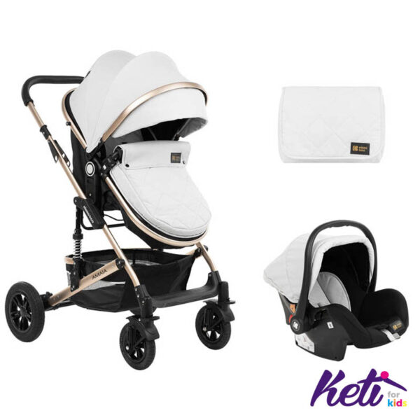 KIKKA BOO Set 2 u 1 kolica AMAIA (SVETLO SIVA)