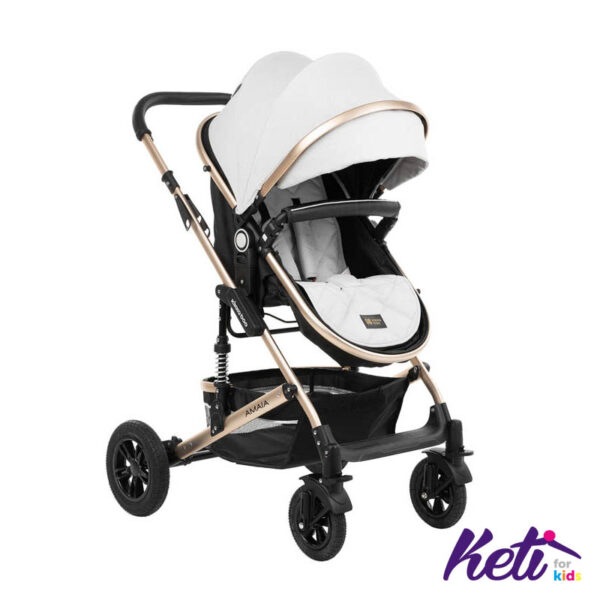 KIKKA BOO Kombinovana kolica AMAIA (SVETLO SIVA)