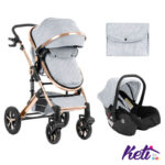 KIKKA BOO Set 2 u 1 kolica DARLING (SVETLO SIVA)