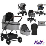 CANGAROO Set 3 u 1 kolica EMPIRE (SIVA)