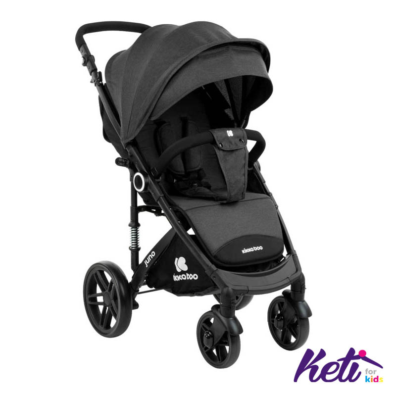 Kolica JUNO dark grey2 1 .33 KIKKA BOO Kišobran kolica JUNO (TAMNO SIVA) | KETI