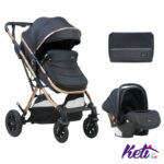 KIKKA BOO Set 2 u 1 kolica KAIA (CRNA)