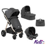 KIKKA BOO Set 3 u 1 kolica UGO (CRNA)