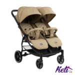 KIKKA BOO  Kolica za blizance HAPPY (BEŽ)