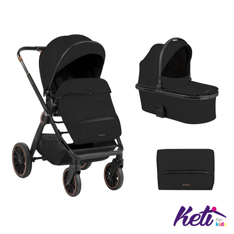 TIFFANY CRNA 2 U JEDAN SET KIKKA BOO Kolica za bebe 2 u 1 TIFFANY - Crna | KETI