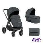 KIKKA BOO Set 2 u 1 kolica TIFFANY (TAMNO SIVA)