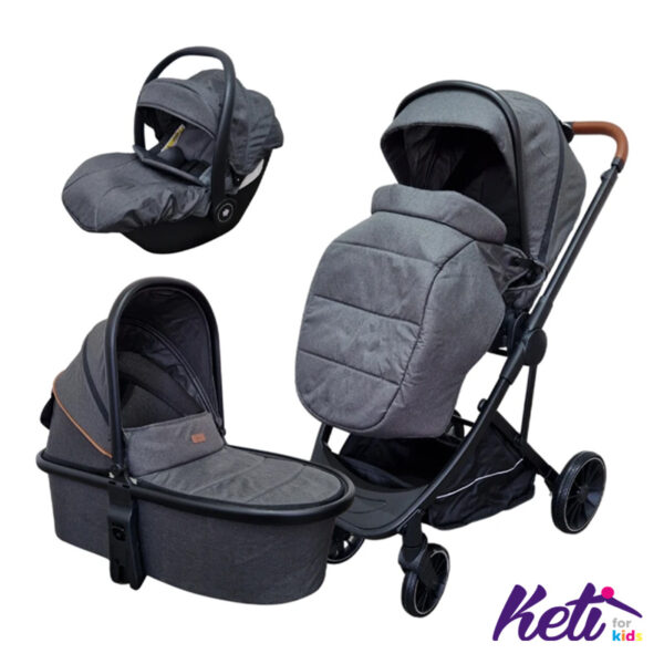 BBO Set 3 u 1 kolica NEO (TAMNO SIVA)