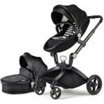 hot-mom-kolica-za-bebe-black-2u1-sportsko-sediste+korpa-f022black-cene 11