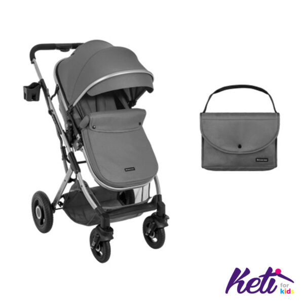 KIKKA BOO Kišobran kolica SCARLET (TAMNO SIVA)