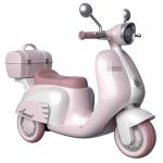418772 Retro motor 6V roze