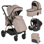 MONI Kolica za bebe 3 in 1 MERCI – Bež
