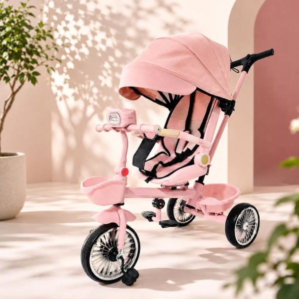 799947 Tricikl za decu sa rotirajućim sedištem (ROZE)