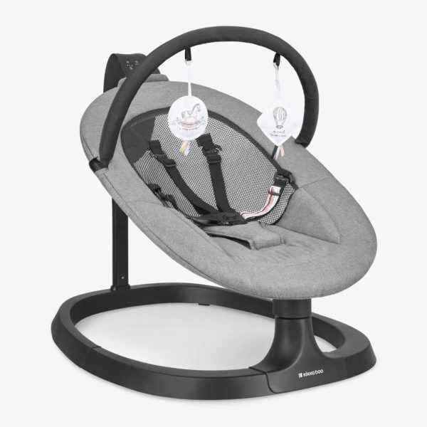 KIKKA BOO Električna ljuljaška za bebe ZAZU (Siva)