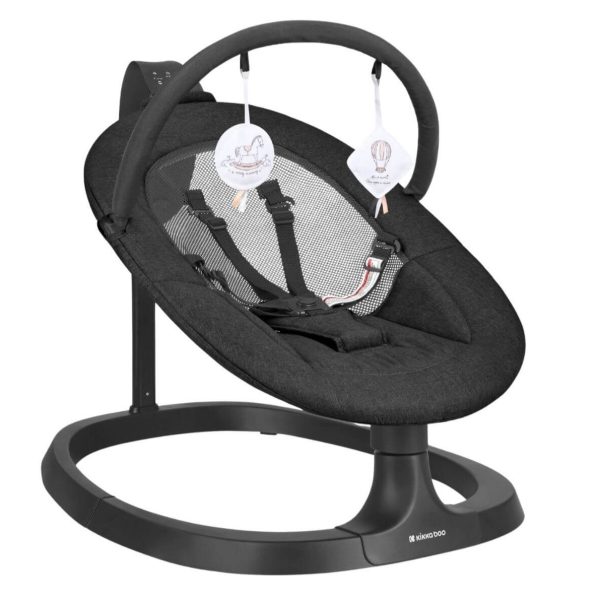 KIKKA BOO Električna ljuljaška za bebe ZAZU (Crna)