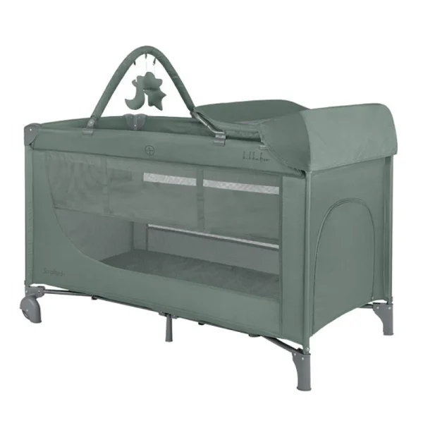 KIKKA BOO Prenosivi krevetac SO GIFTED PLUS PREMIUM 2 nivoa (Zelena)