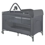 KIKKA BOO Prenosivi krevetac SO GIFTED PLUS PREMIUM 2 nivoa (Siva)