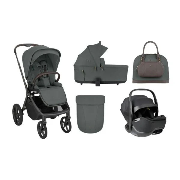 KIKKA BOO Kolica za bebe 3u1 GOYA PLATINUM (Olive-zelena)