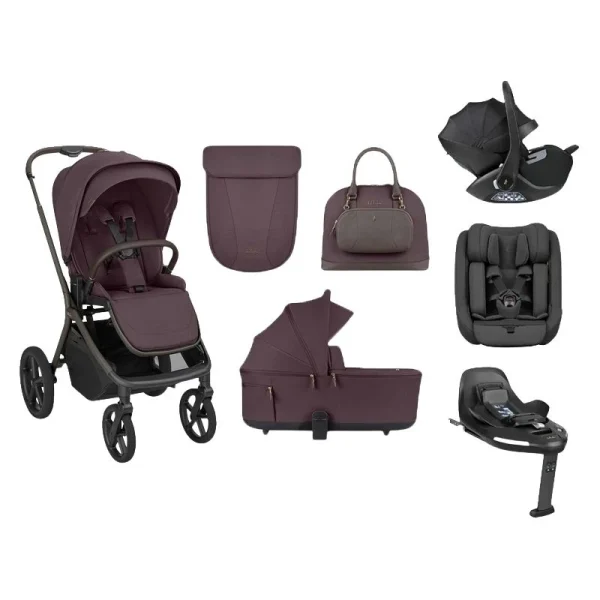 KIKKA BOO Kolica za bebe 5u1 GOYA PLATINUM (Merlot-ljubičasta)
