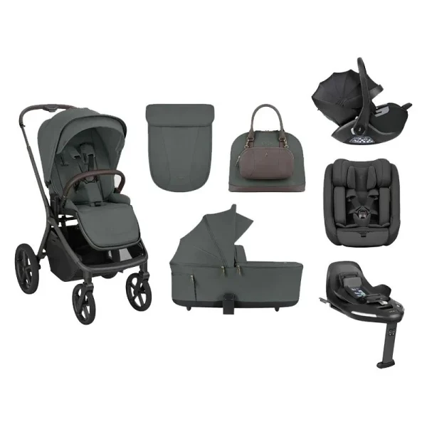 KIKKA BOO Kolica za bebe 5u1 GOYA PLATINUM (Olive-zelena)